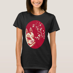 Aesthetic Japanese Fox Kitsune Mask T-Shirt