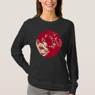 Aesthetic Japanese Fox Kitsune Mask T-Shirt