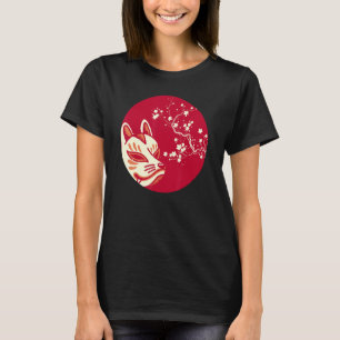 Aesthetic Japanese Fox Kitsune Mask T-Shirt