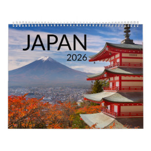 Aesthetic Japanese Landscapes & Temples 2026  Calendar