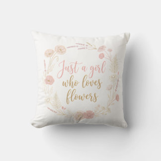  Aesthetic Just a Girl Who Loves Flowers  Cushion