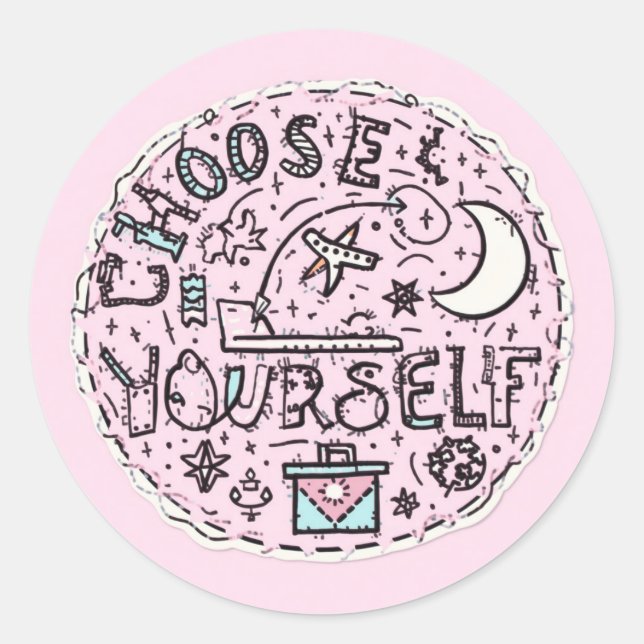 Aesthetic Laptop Sticker – Choose Yourself (Front)