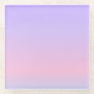 Aesthetic Lavender Pink Gradient Glass Coaster