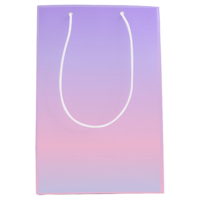 Aesthetic Lavender Pink Gradient Medium Gift Bag (Front)