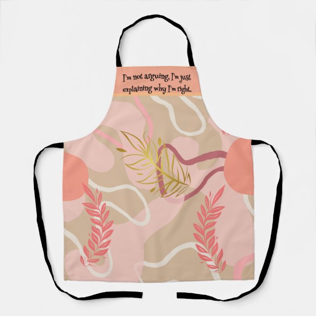 Aesthetic Leaf Design Apron (Front)