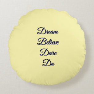 Aesthetic lemon yellow round boho throw pillow