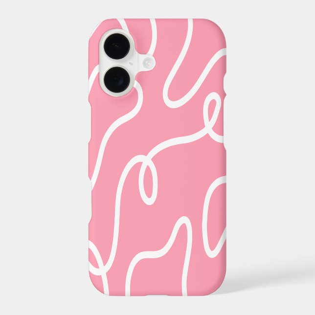Aesthetic Liquid Swirl Pastel Pink Wavy Pattern (Back)