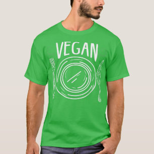 Aesthetic Love Vegan Food Plate Veggies Vegetarian T-Shirt