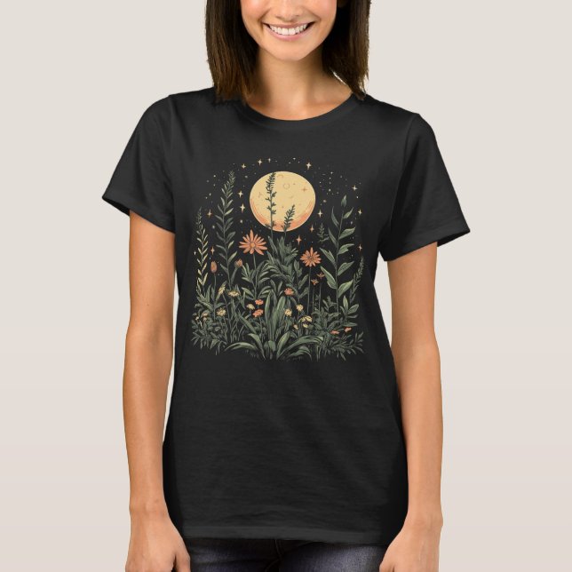 Aesthetic Lunar Moon Witchy Nature Shirt (Front)