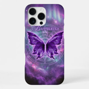 Aesthetic Magical Purple Cosmic Butterfly Astro iPhone 16 Pro Max Case
