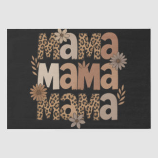 Aesthetic Mama Typography Leopard  Gift  Tissue Paper