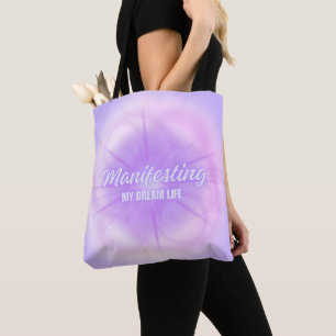 Aesthetic Manifesting My Dream Life Purple Aura Tote Bag