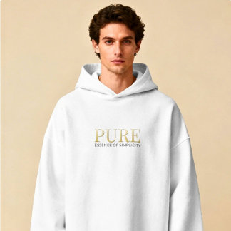 Aesthetic Modern Luxury Minimalist Script Hoodie