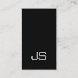 Aesthetic Monogram Black White Clean Professional Business Card