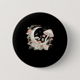 Aesthetic Moon Goblincore And Cottagecore Mushroom 6 Cm Round Badge