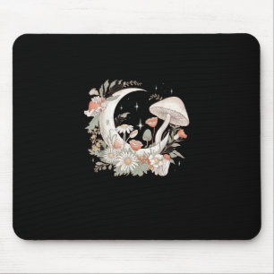 Aesthetic Moon Goblincore And Cottagecore Mushroom Mouse Mat