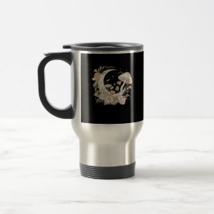 Aesthetic Moon Goblincore And Cottagecore Mushroom Travel Mug
