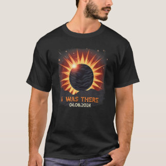 Aesthetic Mountain Total Solar Eclipse 2024 I Was  T-Shirt
