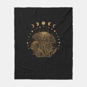 Aesthetic Mushroom Cottage Goblincore Fleece Blanket