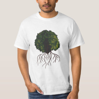 Aesthetic Nature Afro Collage Art with Tree Roots T-Shirt