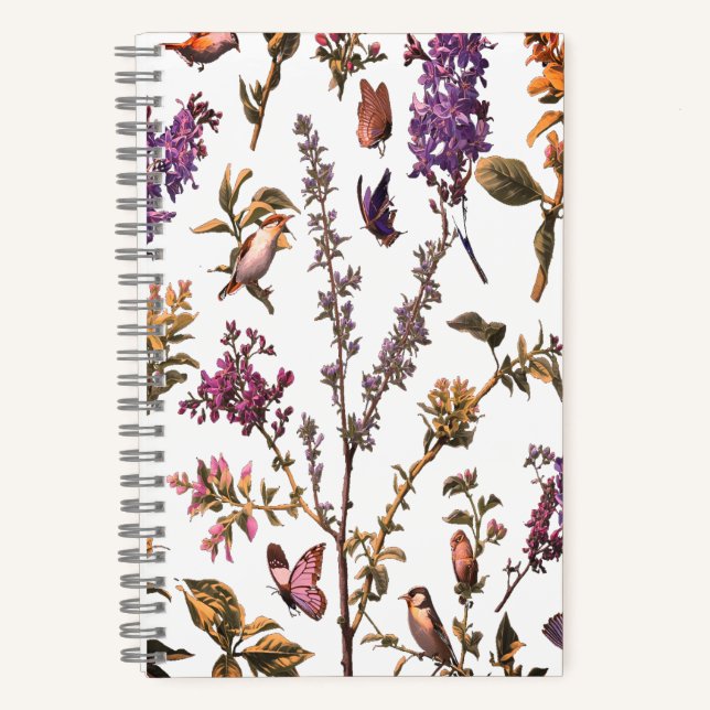Aesthetic Nature Notebook – Butterfly Branches  (Front)