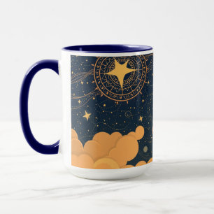 Aesthetic Neo-Deco Dreamer Starry Sky Coffee Mug