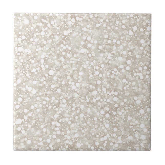Aesthetic Neutral Beige Speckled Watercolor Tile (Front)