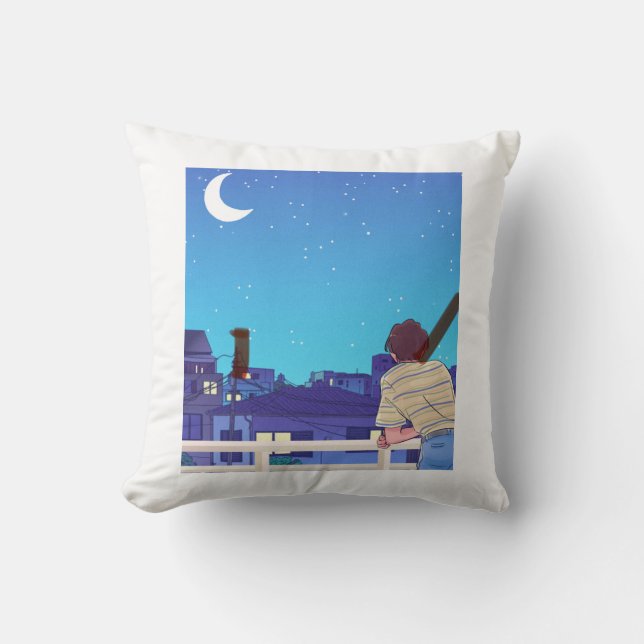 Aesthetic Night Sky Throw pillow 16" x 16" (Front)