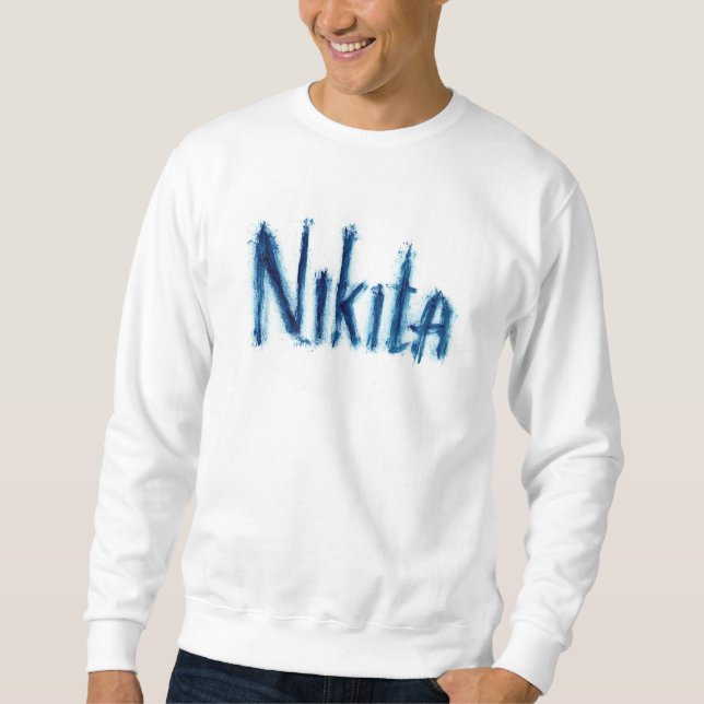 Aesthetic "Nikita" Personalised Script Art - Custo Sweatshirt (Front)