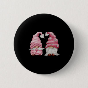Aesthetic Nk Gnome Valentines Day Decor For Women 6 Cm Round Badge