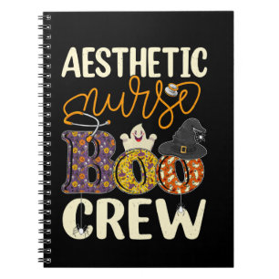Aesthetic Nurse Boo Crew Aesthetic Nurse Halloween Notebook