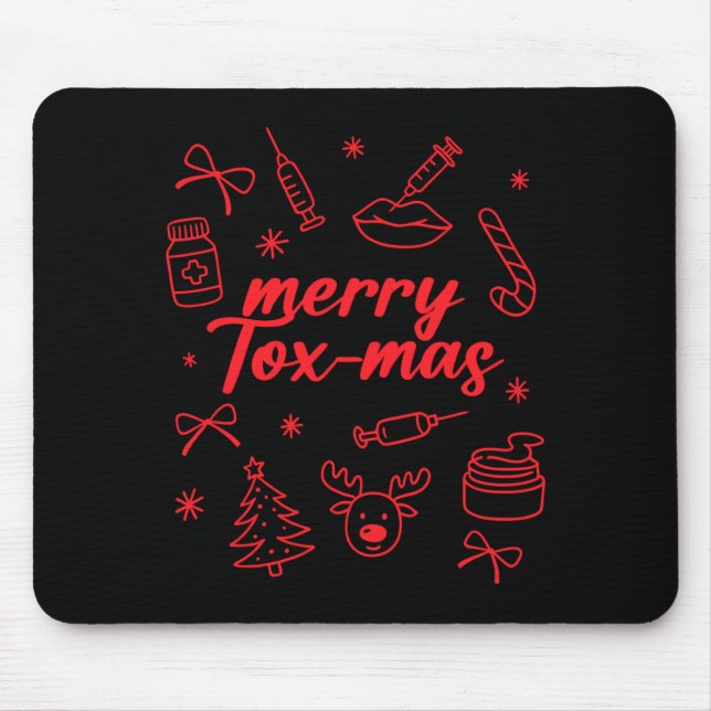 Aesthetic Nurse Injector Botox Er Xmas Merry Tox-m Mouse Mat (Front)