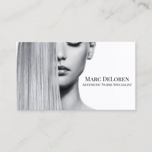 Aesthetic Nurse  Injector Cosmetic Surgeon Business Card (Front)