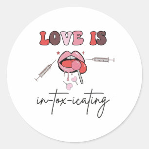 Aesthetic Nurse Injector Valentine Filler Dysport  Classic Round Sticker