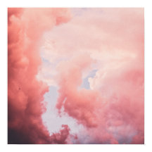 Aesthetic Orange Sky and Cloud Poster