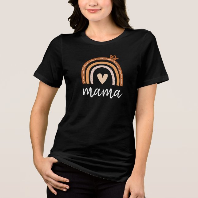 Aesthetic organic Rainbow/ mama Tri-Blend Shirt (Front)
