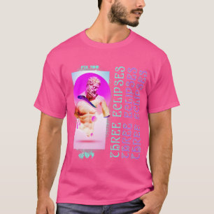 Aesthetic Outrun Greek Statue Three Eclipses Stree T-Shirt