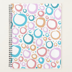 Aesthetic Pastel Circles Pattern Abstract Bubble Planner