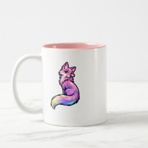 Aesthetic Pastel Galaxy Fox Coffee Mug