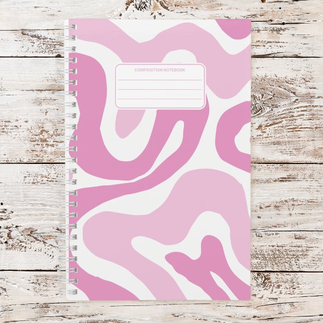 Aesthetic Pastel Liquid Swirl Abstract Composition Notebook (Creator Uploaded)