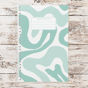 Aesthetic Pastel Liquid Swirl Abstract Composition Notebook