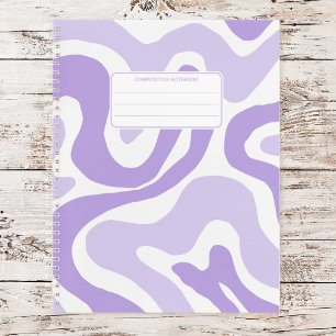Aesthetic Pastel Liquid Swirl Abstract Composition Notebook