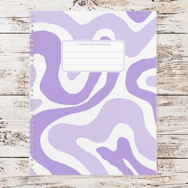 Aesthetic Pastel Liquid Swirl Abstract Composition Notebook (Creator Uploaded)