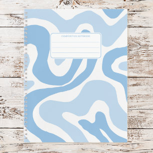 Aesthetic Pastel Liquid Swirl Abstract Composition Notebook