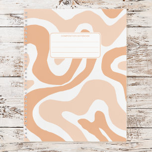 Aesthetic Pastel Liquid Swirl Abstract Composition Notebook