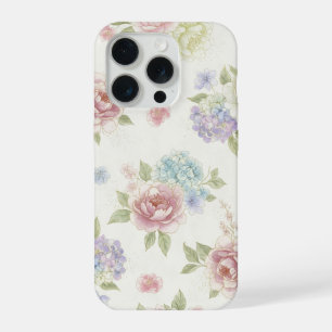 Aesthetic Pastel Peony iPhone 15 Pro Case
