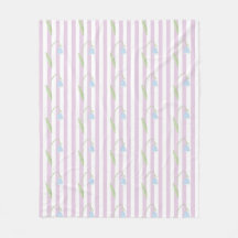 Aesthetic Pastel Pink Striped Pattern with Flowers