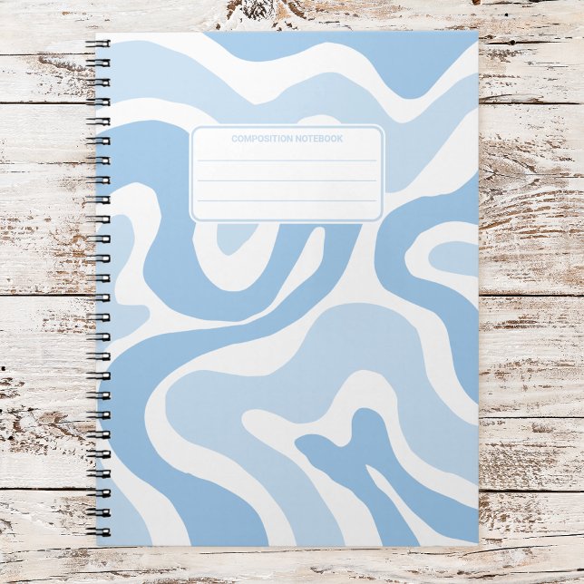 Aesthetic Pastel Wavy Liquid Swirl Composition Notebook (Creator Uploaded)