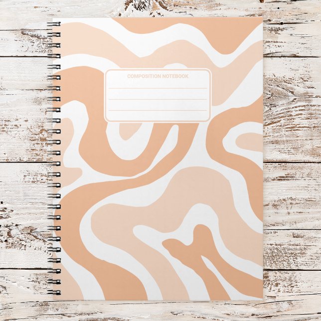 Aesthetic Pastel Wavy Liquid Swirl Composition Notebook (Creator Uploaded)
