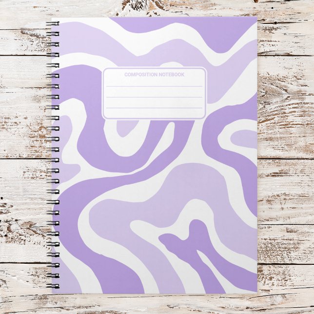 Aesthetic Pastel Wavy Liquid Swirl Composition Notebook (Creator Uploaded)